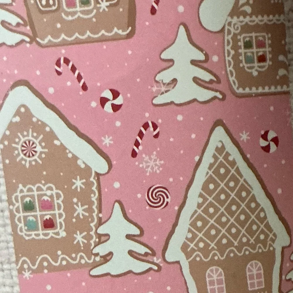 The Magic of Christmas Pink Gingerbread Houses Throw